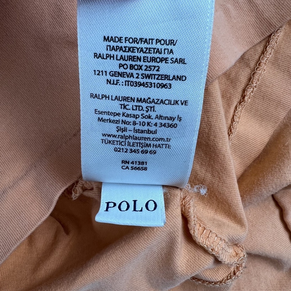 Polo Ralph Lauren Men's Orange Short Sleeve Crew Neck T-shirt, Size L - Picture 10 of 10